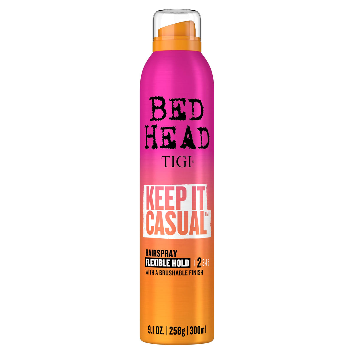 TIGI Bed Head Keep It Casual, botella de fijador con acabado natural y ligero.