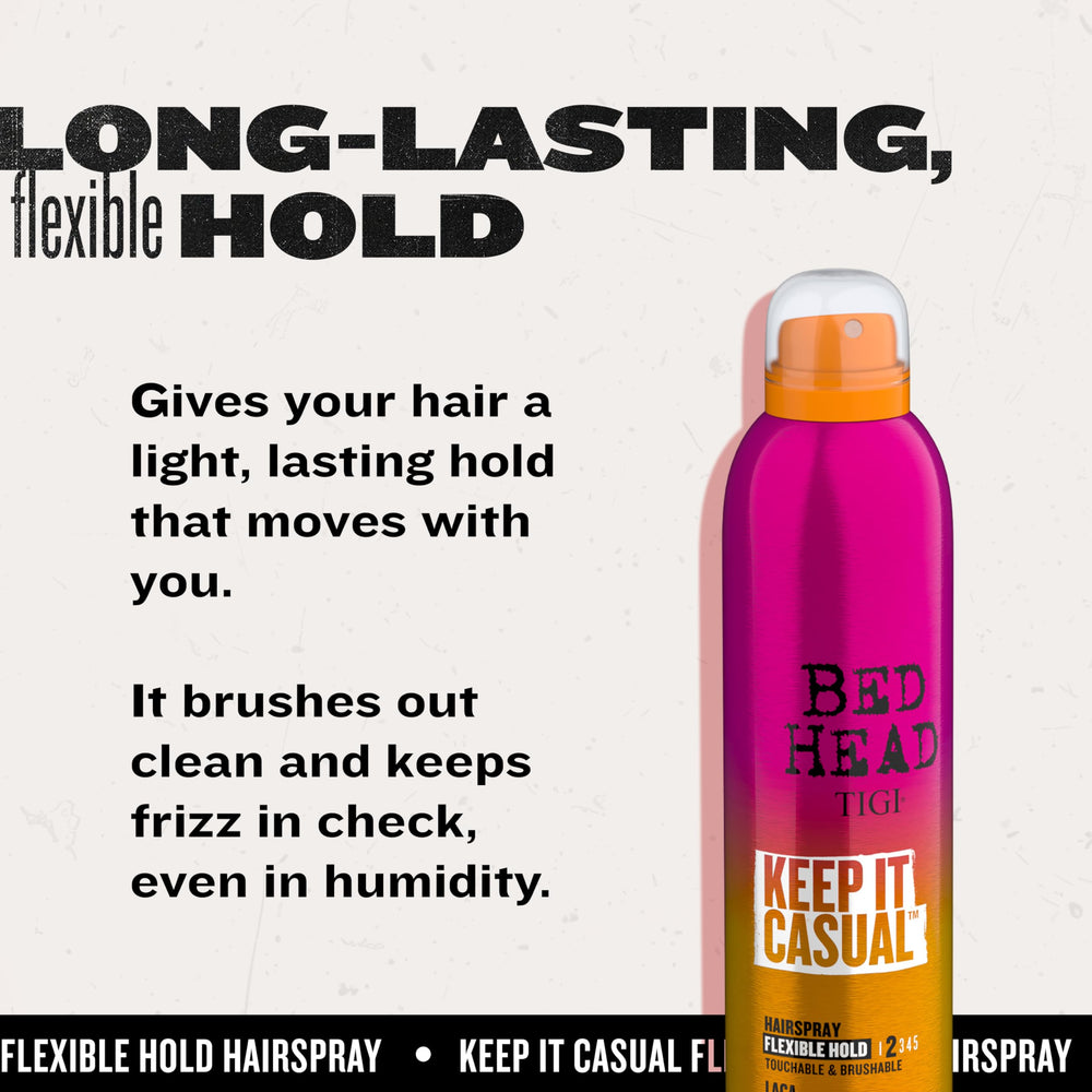 TIGI Bed Head Keep It Casual, evita frizz y estática para un look natural.