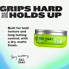 TIGI Bed Head Manipulator Matte con acabado mate natural para definición.