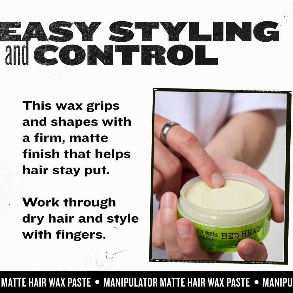 TIGI Bed Head Manipulator Matte envase de viaje de 2 onzas para llevar.