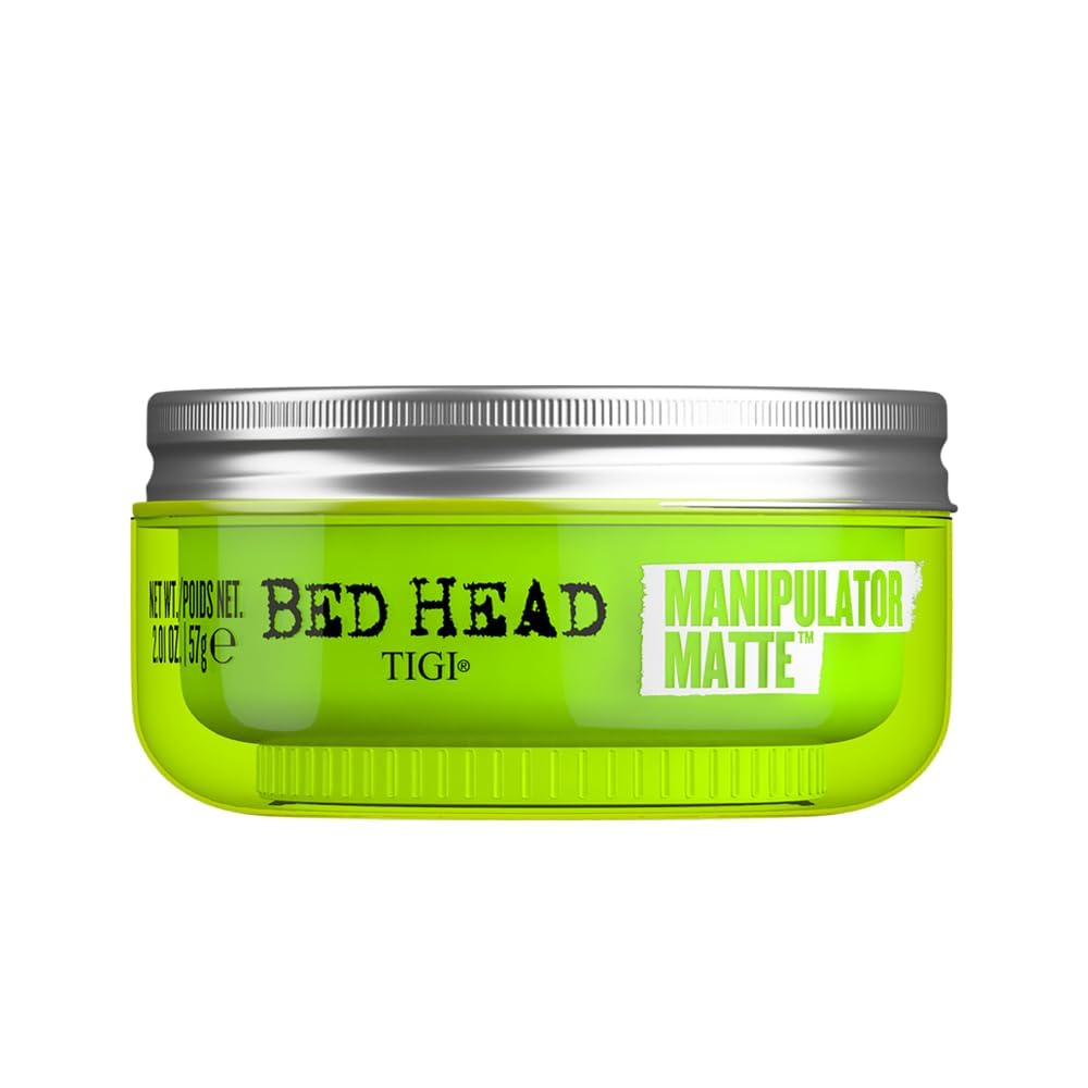 TIGI Bed Head Manipulator Matte, bote compacto, fijación fuerte sin brillo para cabello corto.