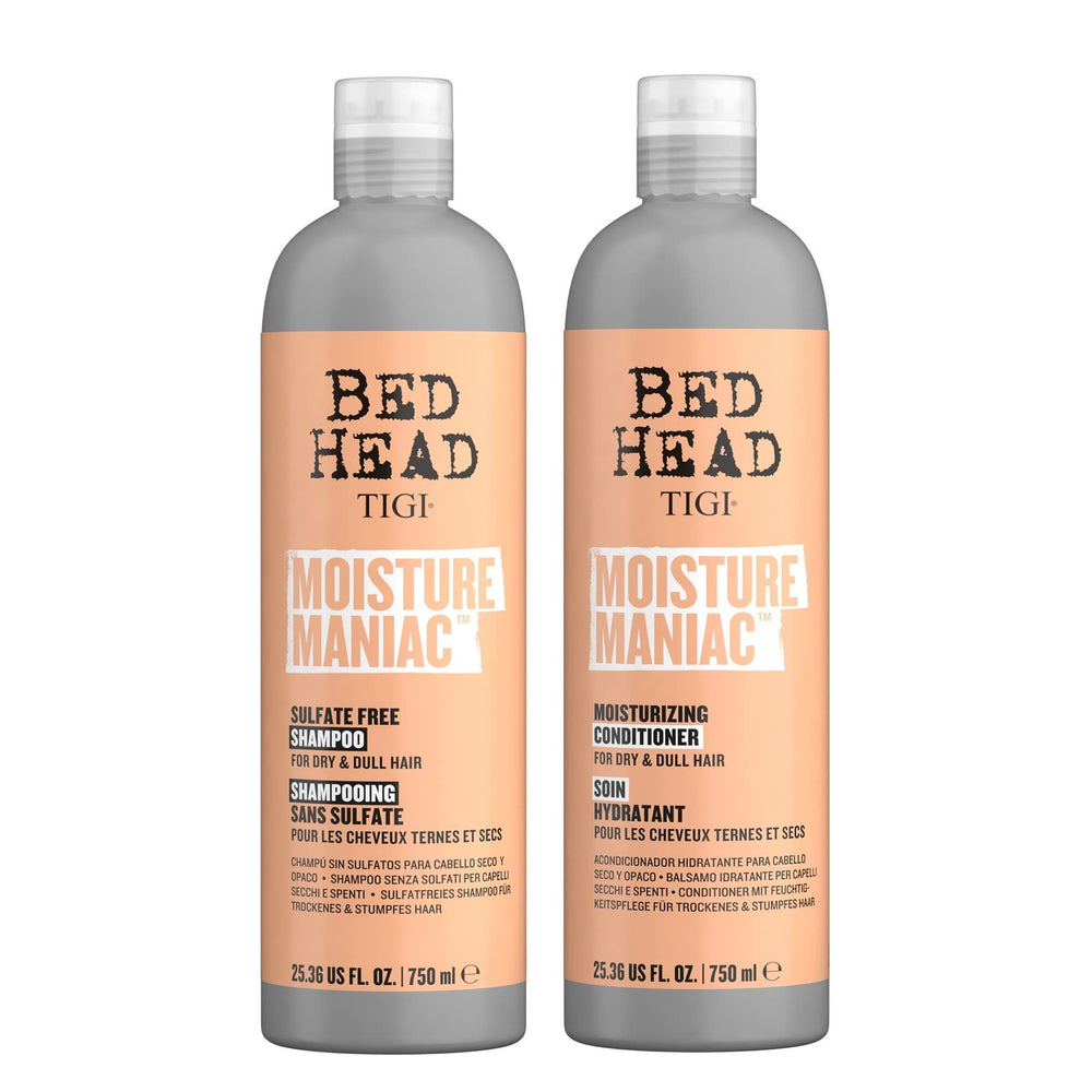 TIGI Bed Head Moisture Maniac shampoo bottle for deep hydration