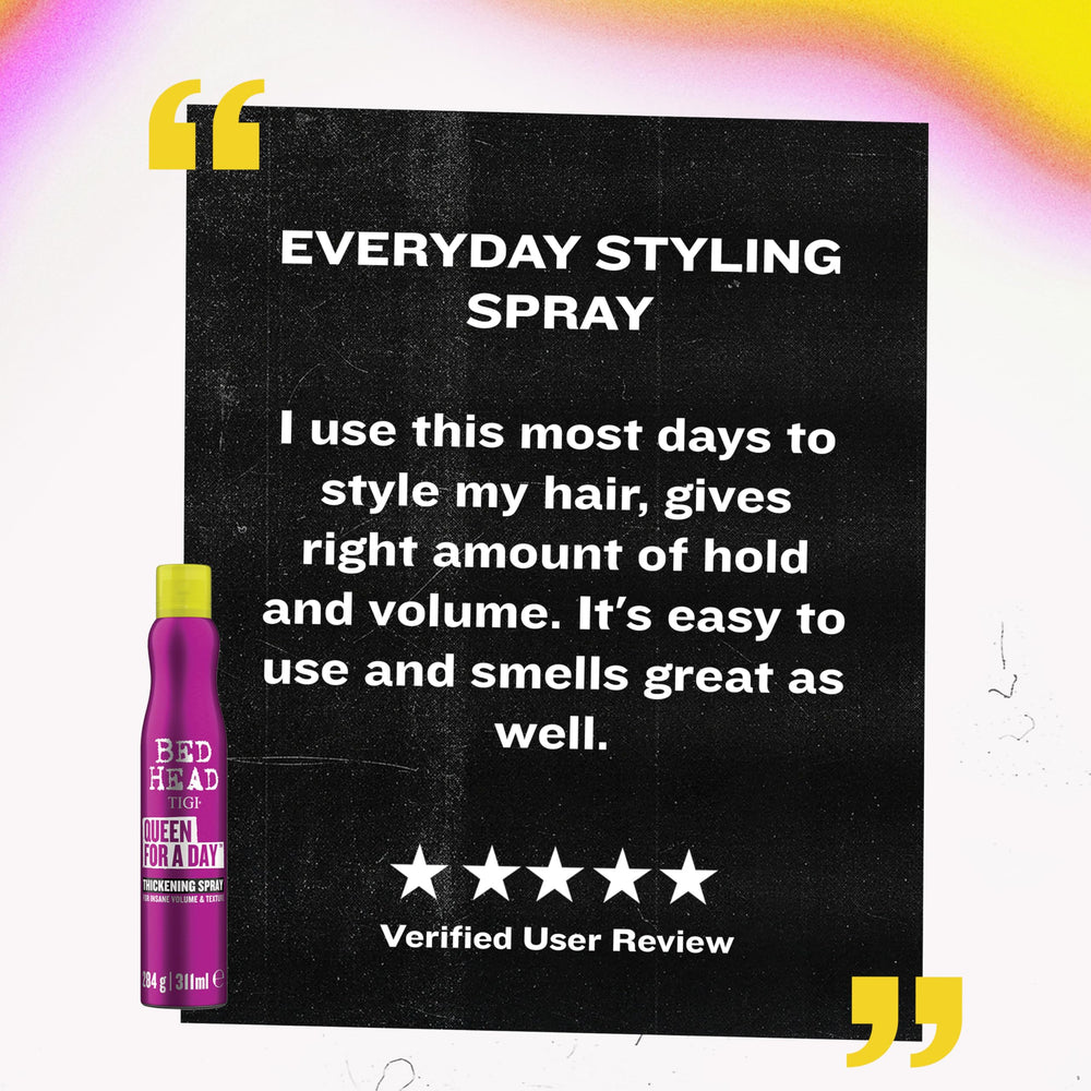 Queen For A Day de TIGI: secado con calor intensifica el volumen.