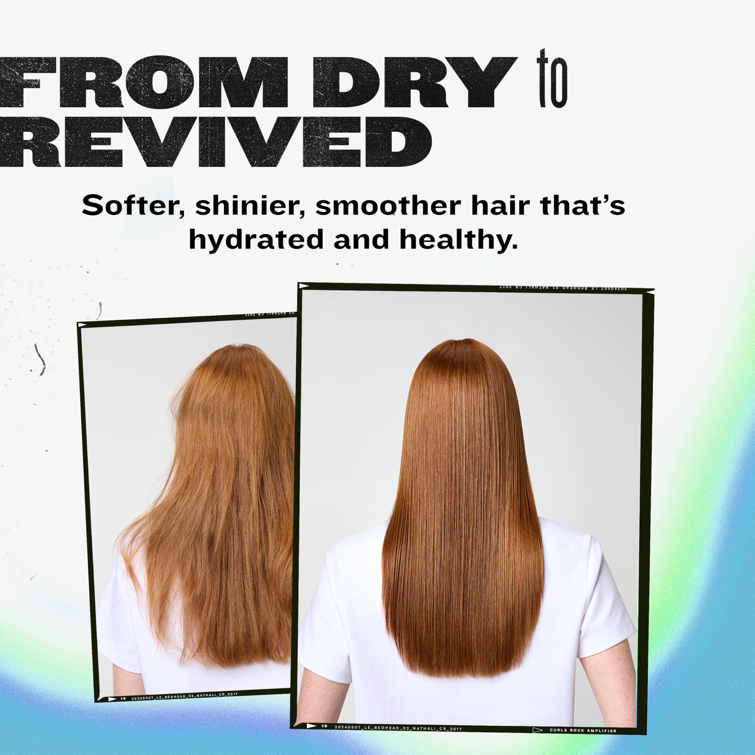 Recovery packaging box showcases the 2-piece duo for home salon results.