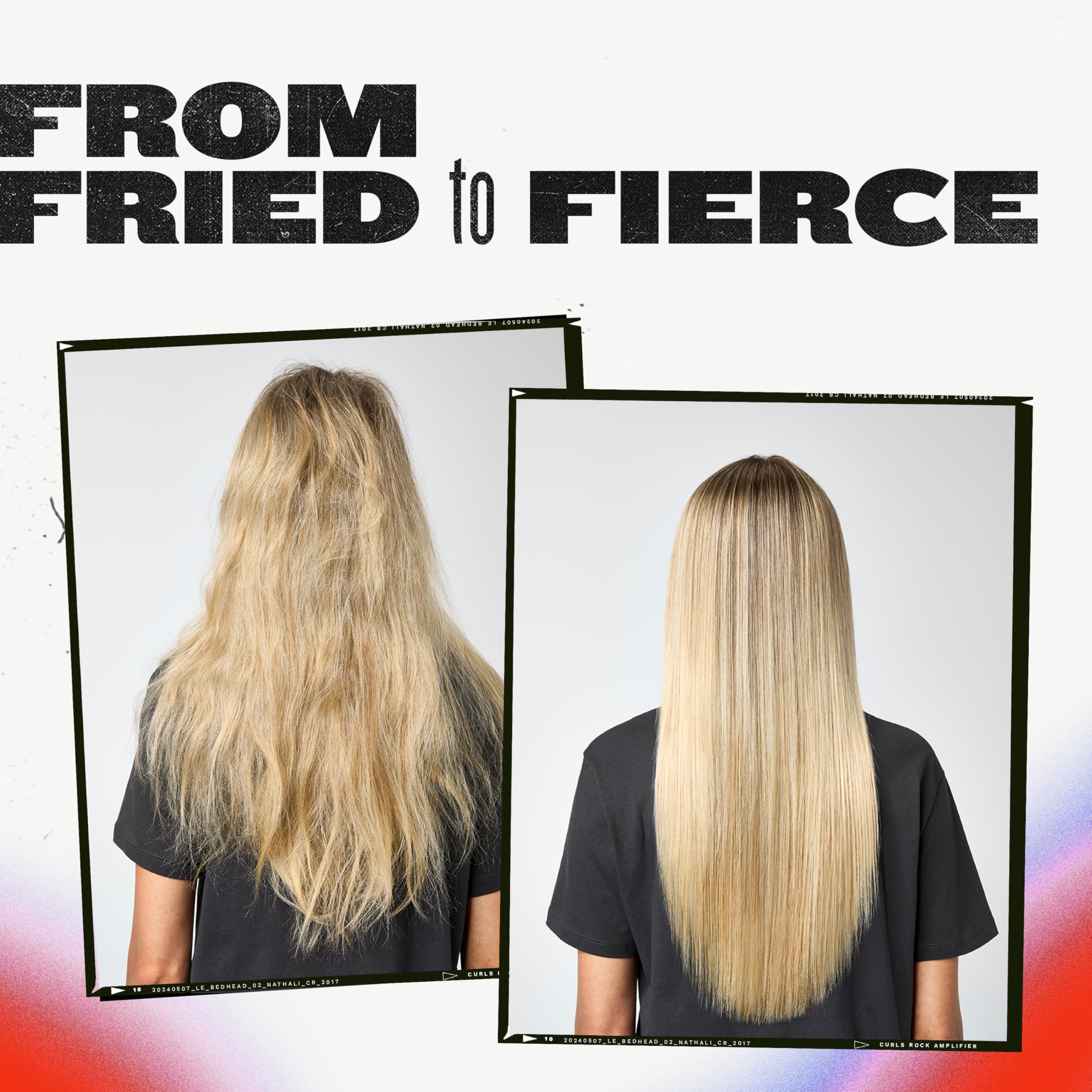 TIGI Bed Head Resurrection steps guide demonstrates applying shampoo and conditioner