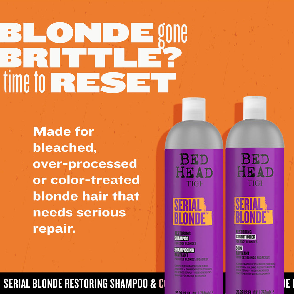 Espuma de Serial Blonde, aplicación suave para rubio dañado.