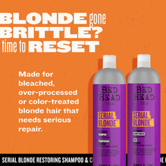 Espuma de Serial Blonde, aplicación suave para rubio dañado.