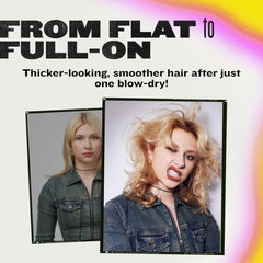 Creamy texture close-up showing the Thickening Cream's light hold for fuller hair.