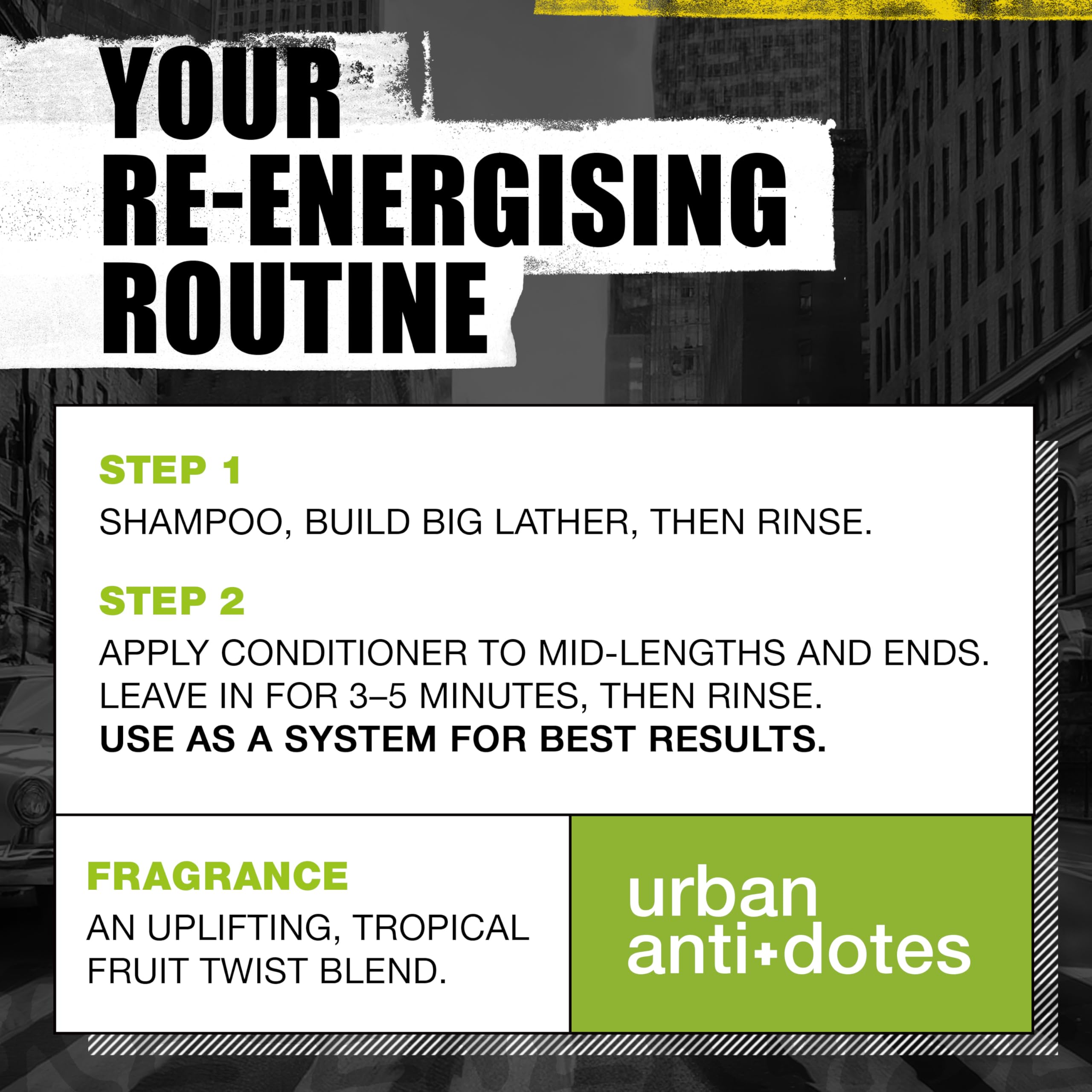 Bed Head by TIGI Re-Energize shampoo protects color while cleansing.