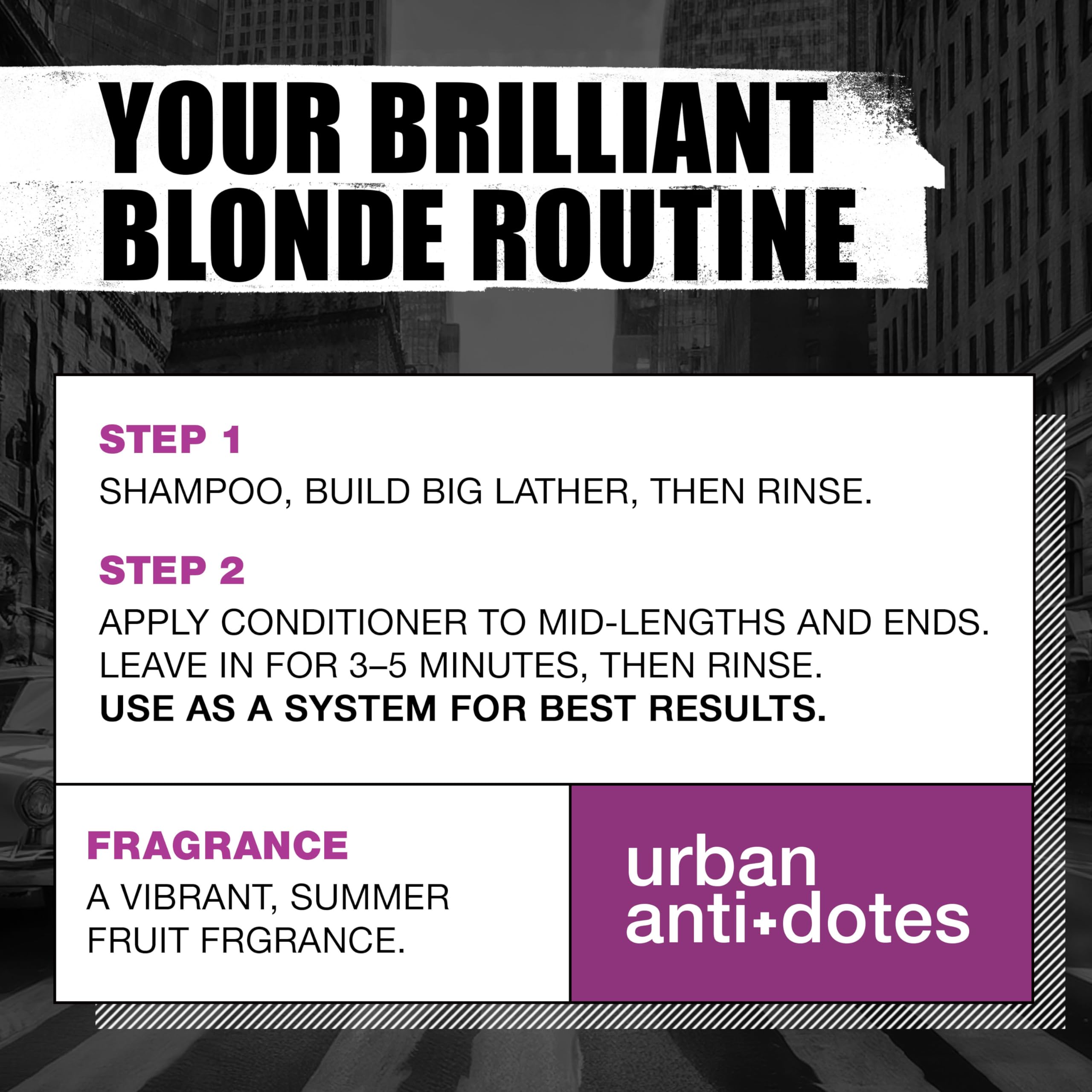Anti-Static agent helps reduce frizz in Dumb Blonde formula.