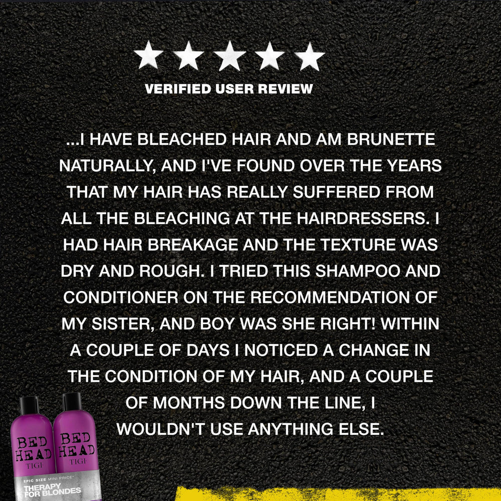 Color-safe formula preserves vibrancy for dyed or natural blondes.