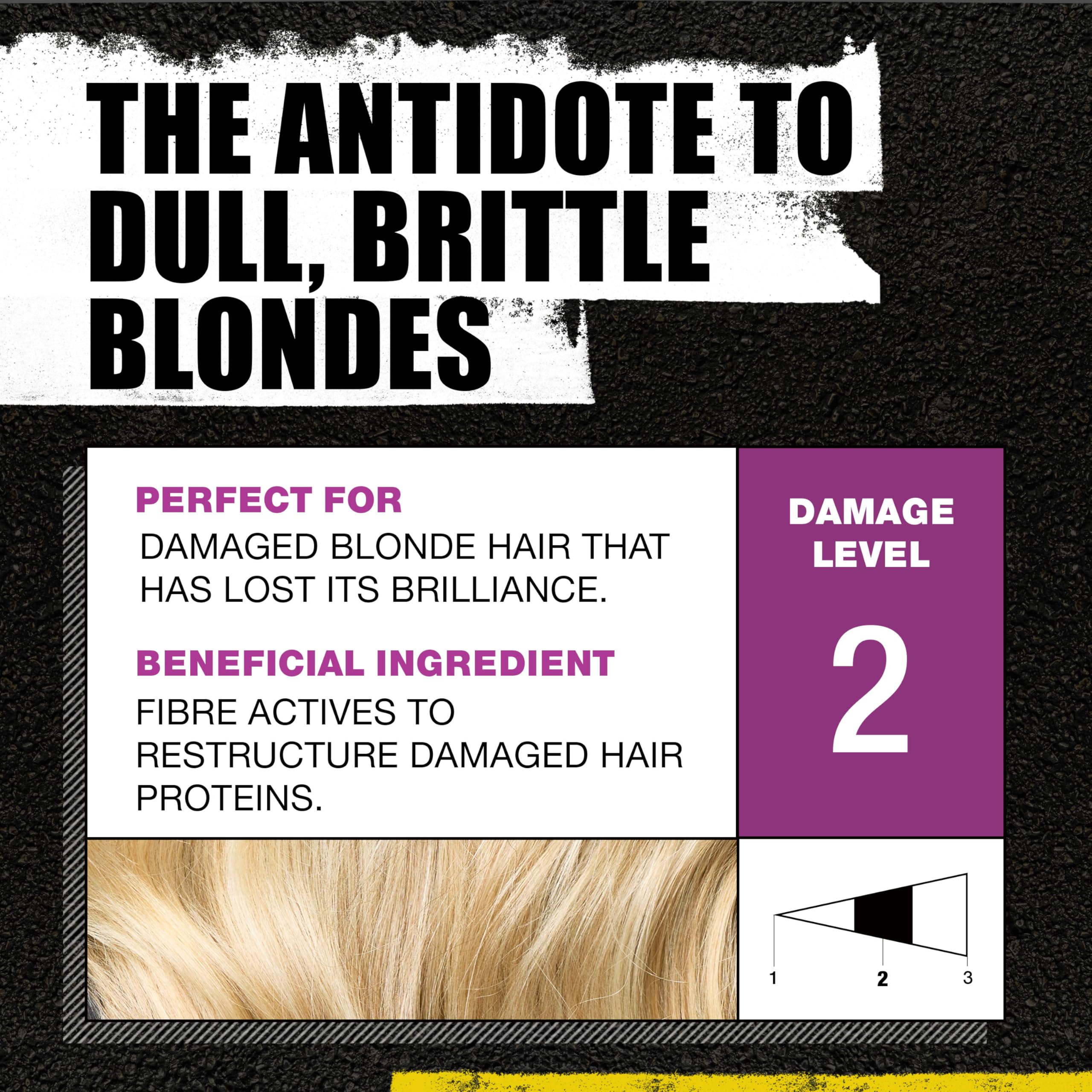 Dumb Blonde conditioner application on mid-lengths for smooth, conditioned ends.