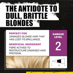 Dumb Blonde conditioner application on mid-lengths for smooth, conditioned ends.