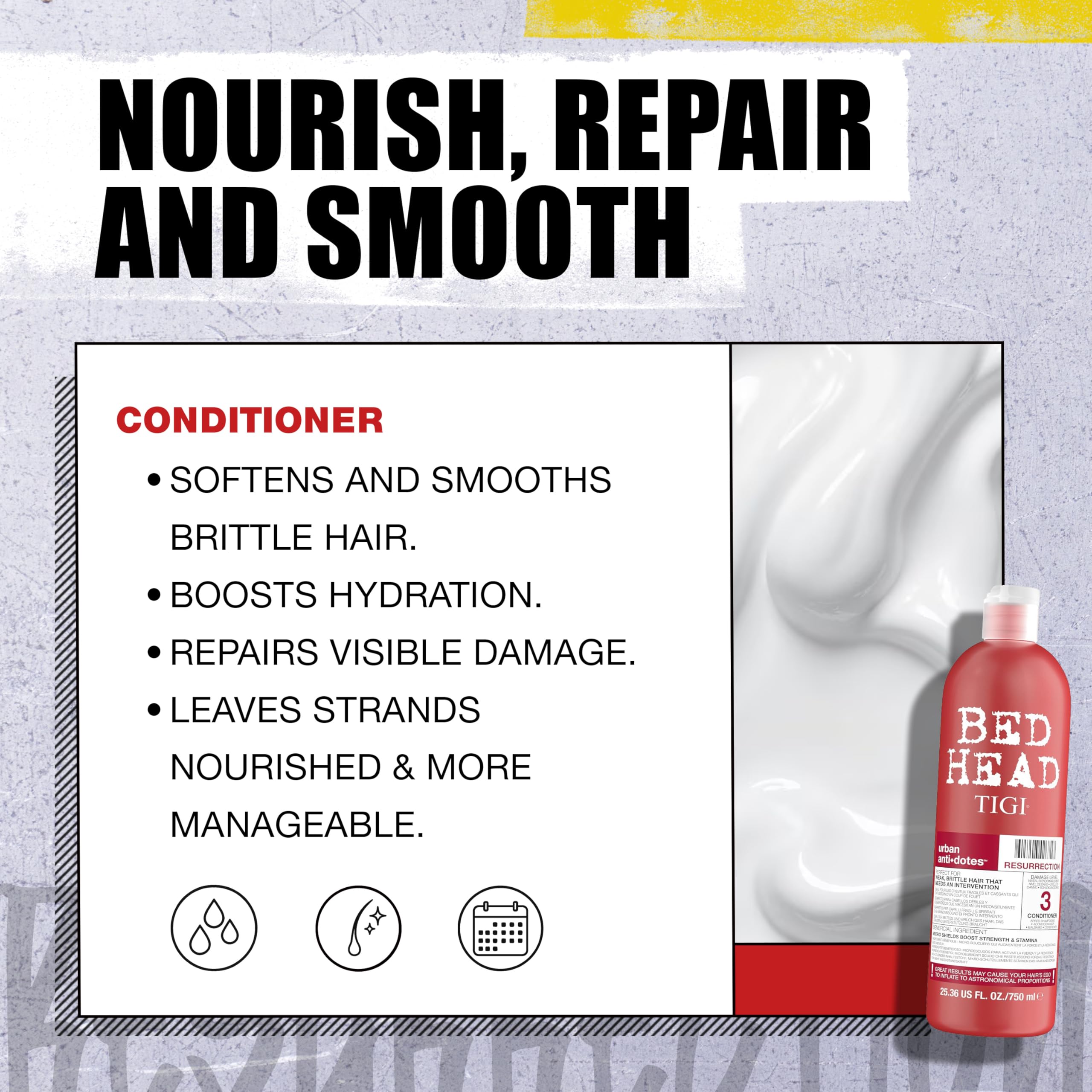 TIGI Resurrection Conditioner: cabello hidratado y brillante tras el uso