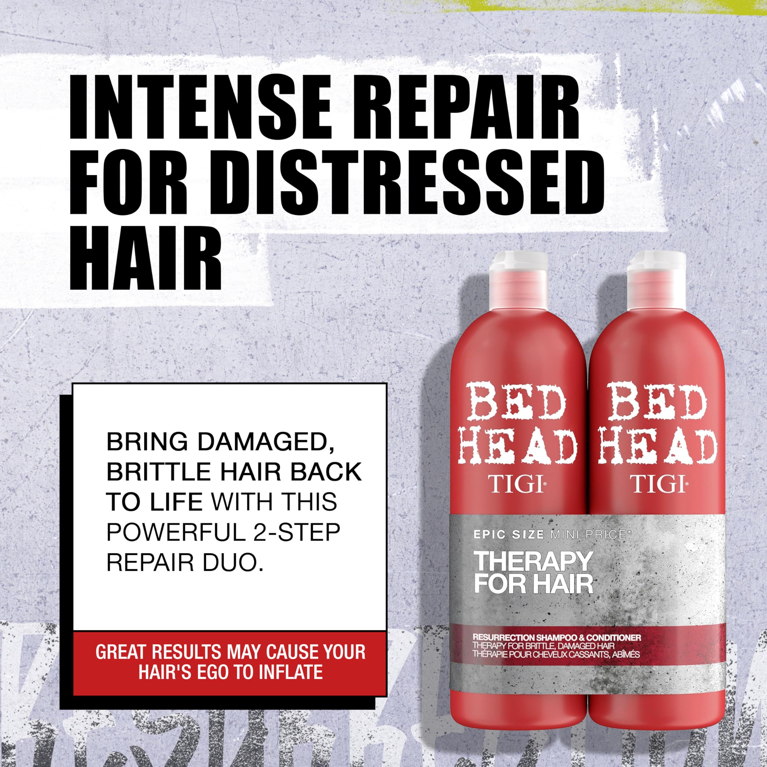 TIGI Resurrection Conditioner: etiqueta detallada y lista de beneficios