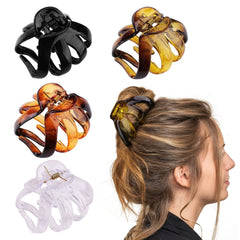 Tihebax jumbo hair clips in dark golden securely grip thick hair for elegant updos.