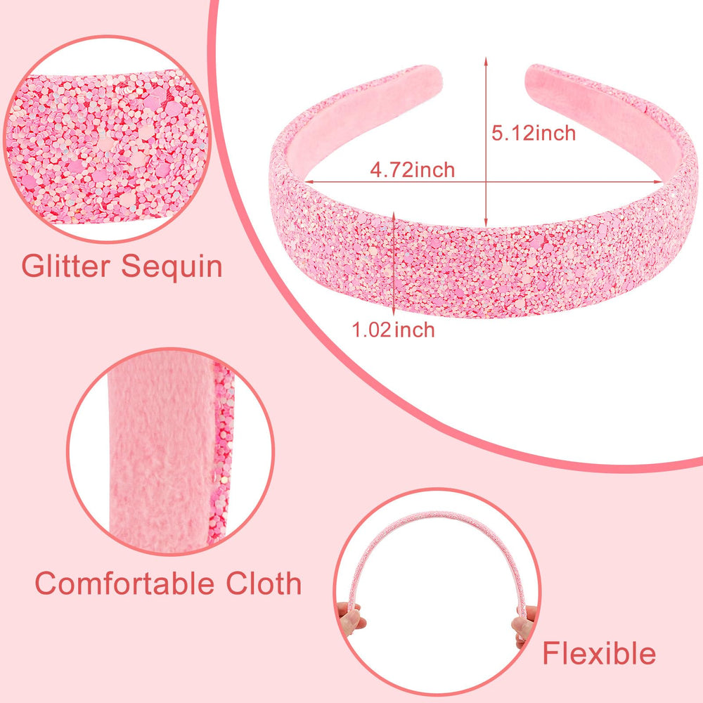 Diadema Tihebax glitter blanca: brillo claro para looks escolares.