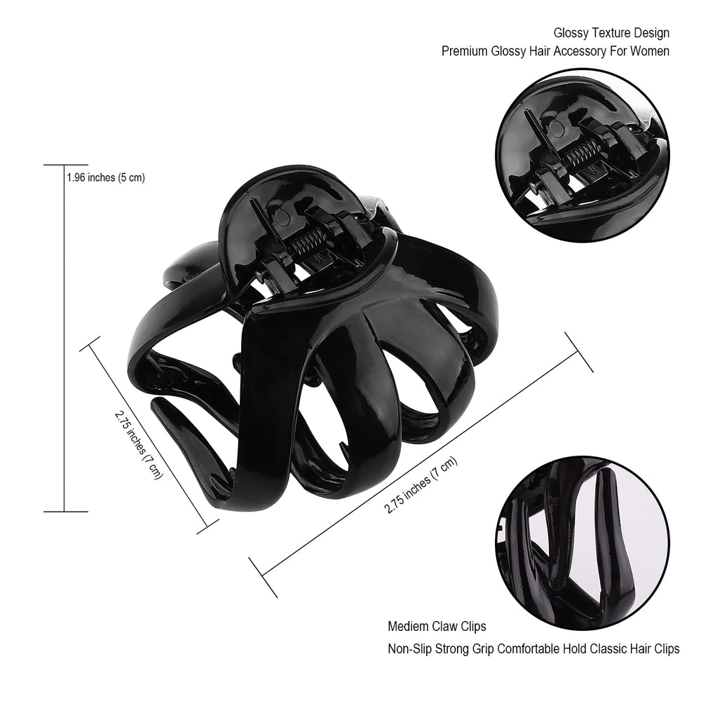Tihebax 3.15 inch clip versatile for updos buns and casual styles.