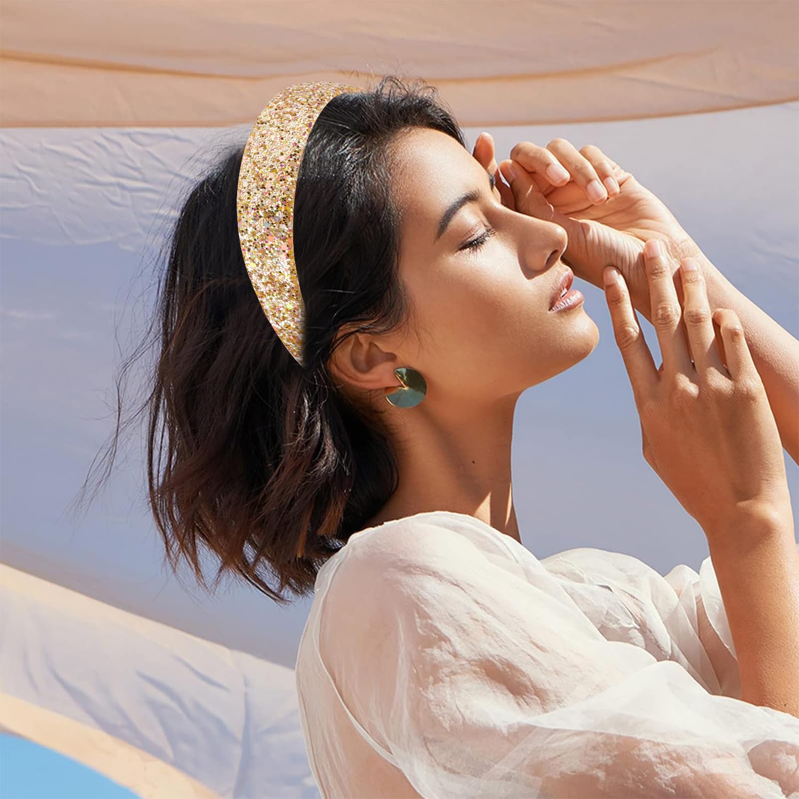 Diadema Tihebax pack glitter: cuatro opciones para combinar estilos.