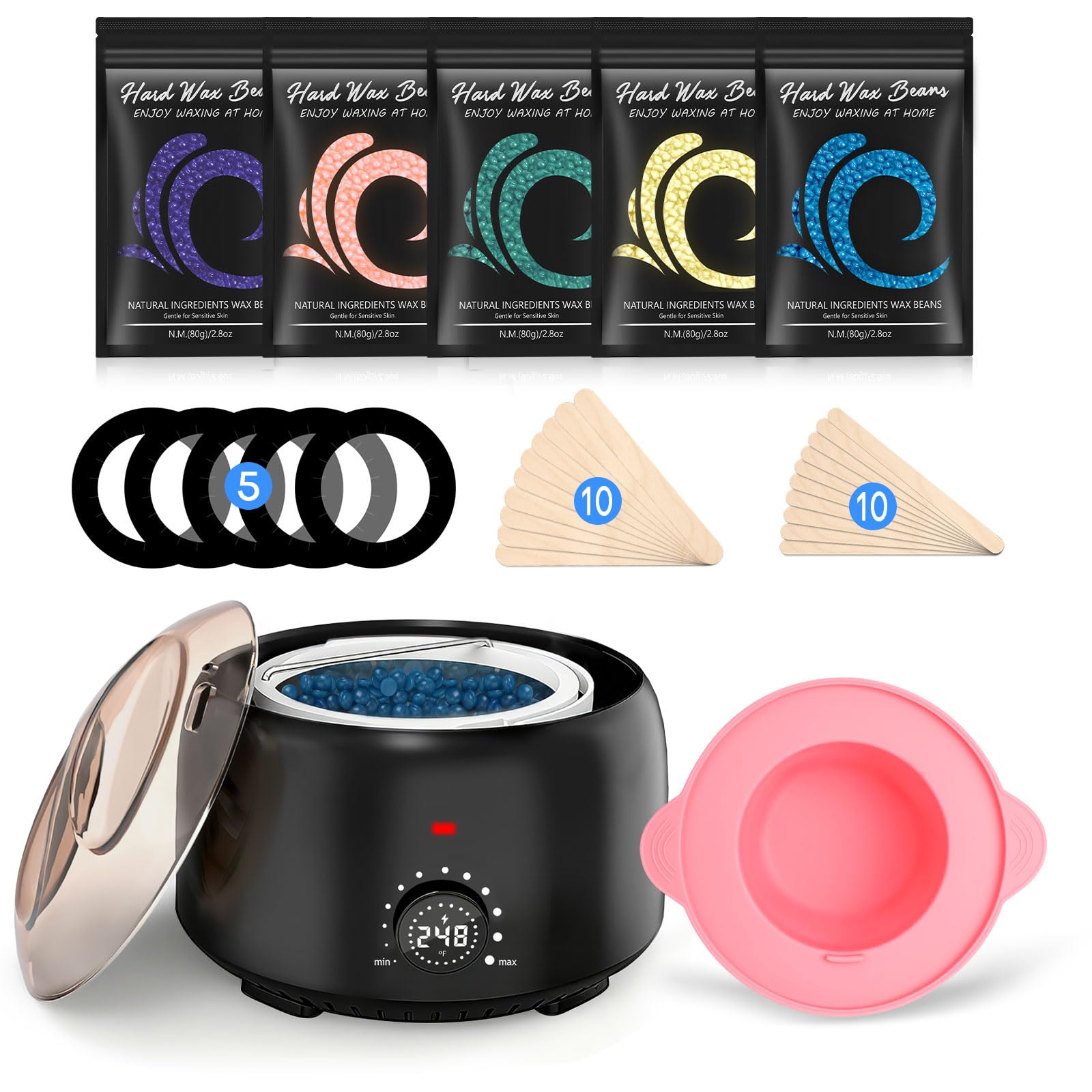 TIKESI waxing kit with digital warmer for safe at-home waxing
