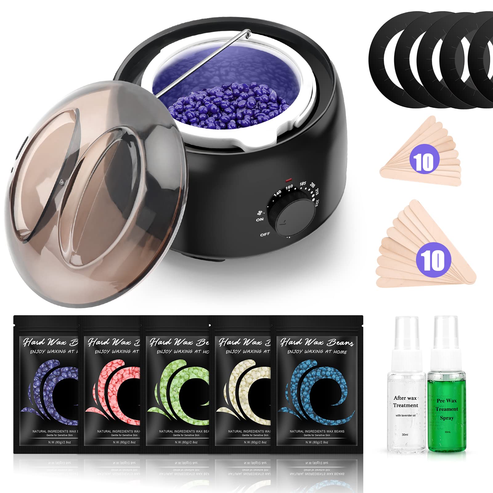 TIKESI waxing kit with 500ml warmer for at-home hair removal