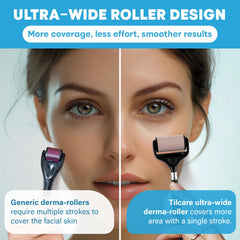Tilcare roller used on beard for precise microchannel application.
