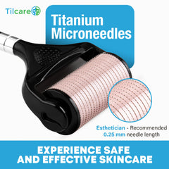 Tilcare Ultra-Wide Derma Roller for scalp showing wide treatment area.