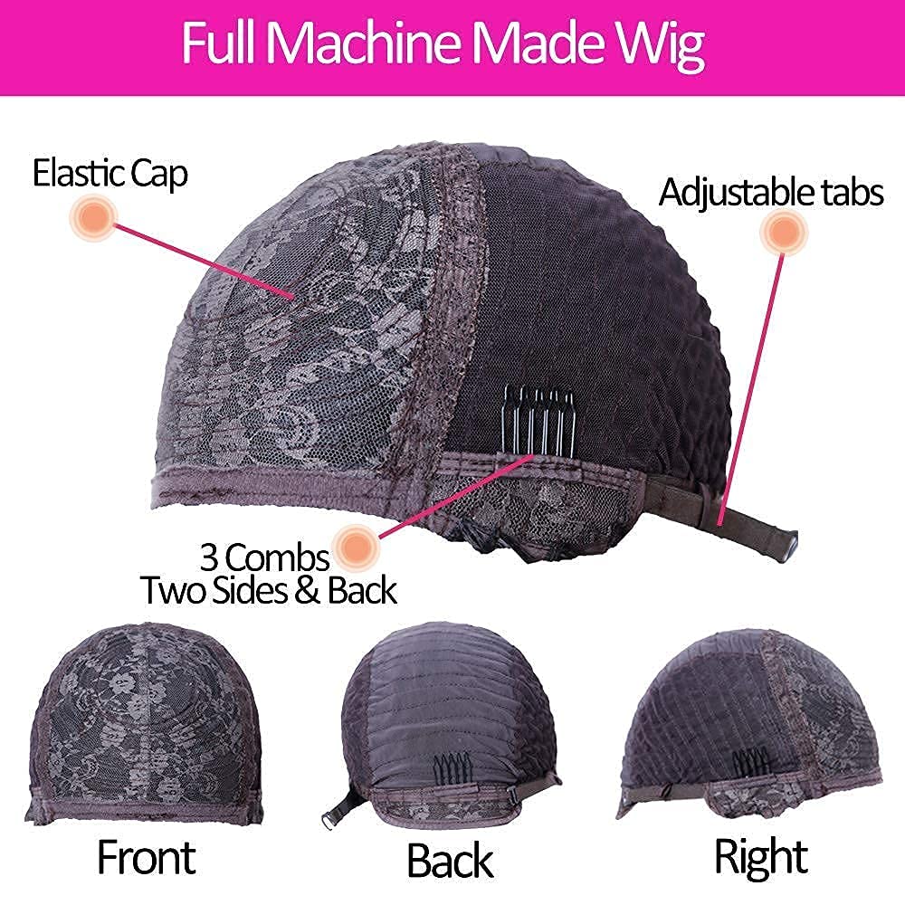 TIMANZO full machine-made wig reduces tangling and shedding.
