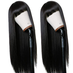 TIMANZO heat-resistant fiber wig close-up showing silky texture.
