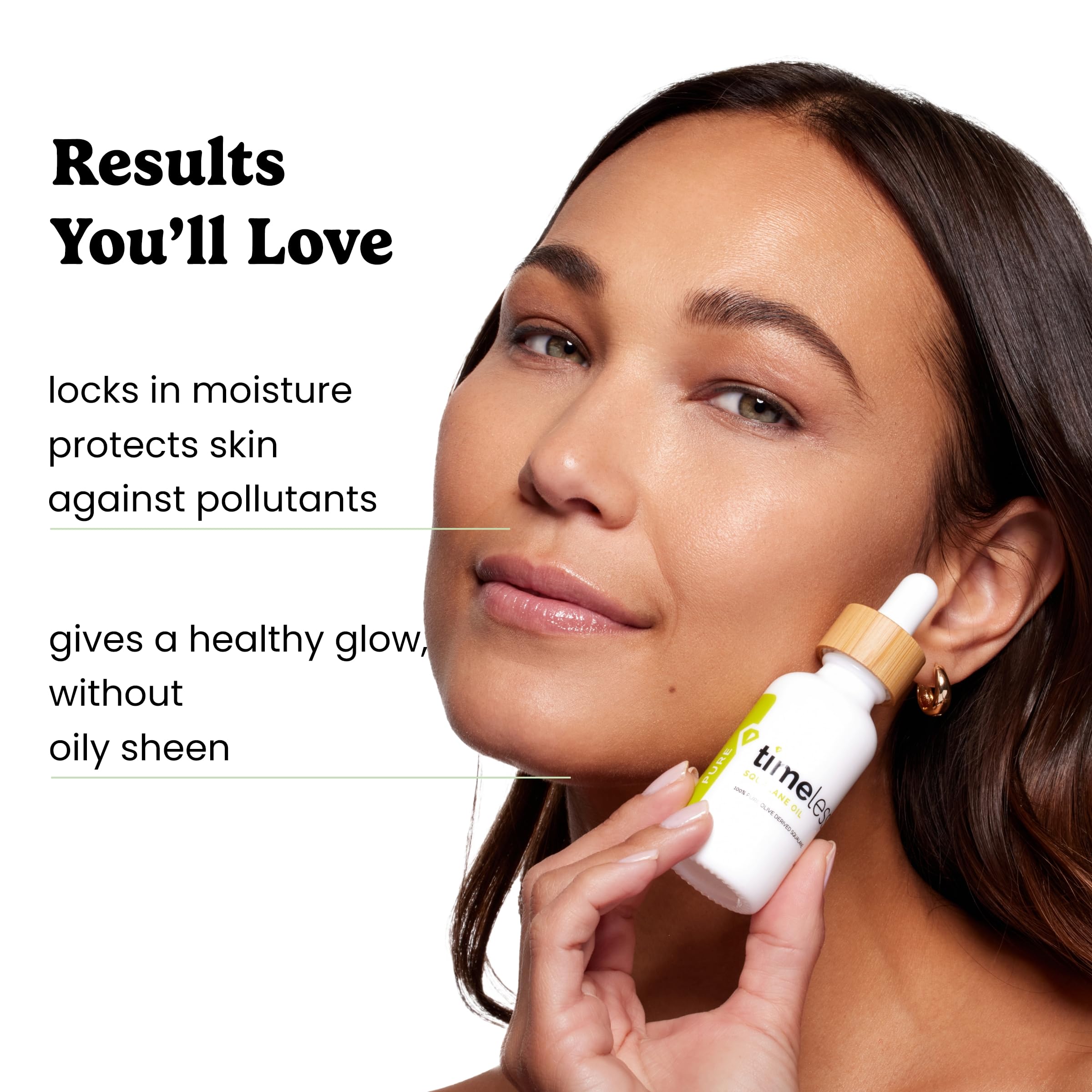 Timeless Squalane Oil absorption on skin shows smooth finish