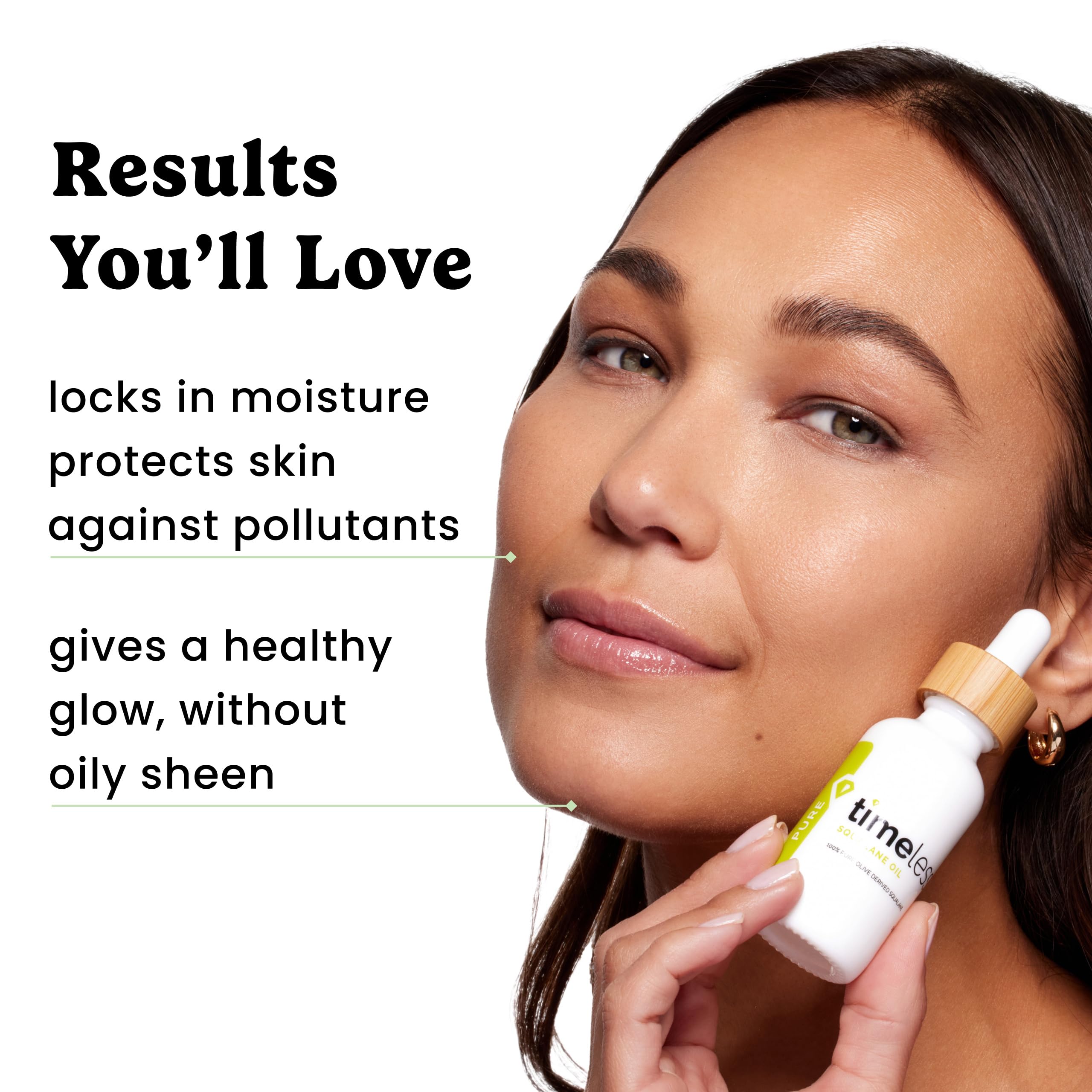 Timeless Skin Care Squalane Oil sin fragancia, ideal para piel sensible y rutinas simples.