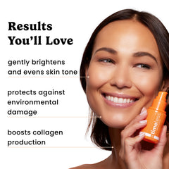 Timeless Vitamin C Serum with ferulic acid for even-looking tone and resilience.