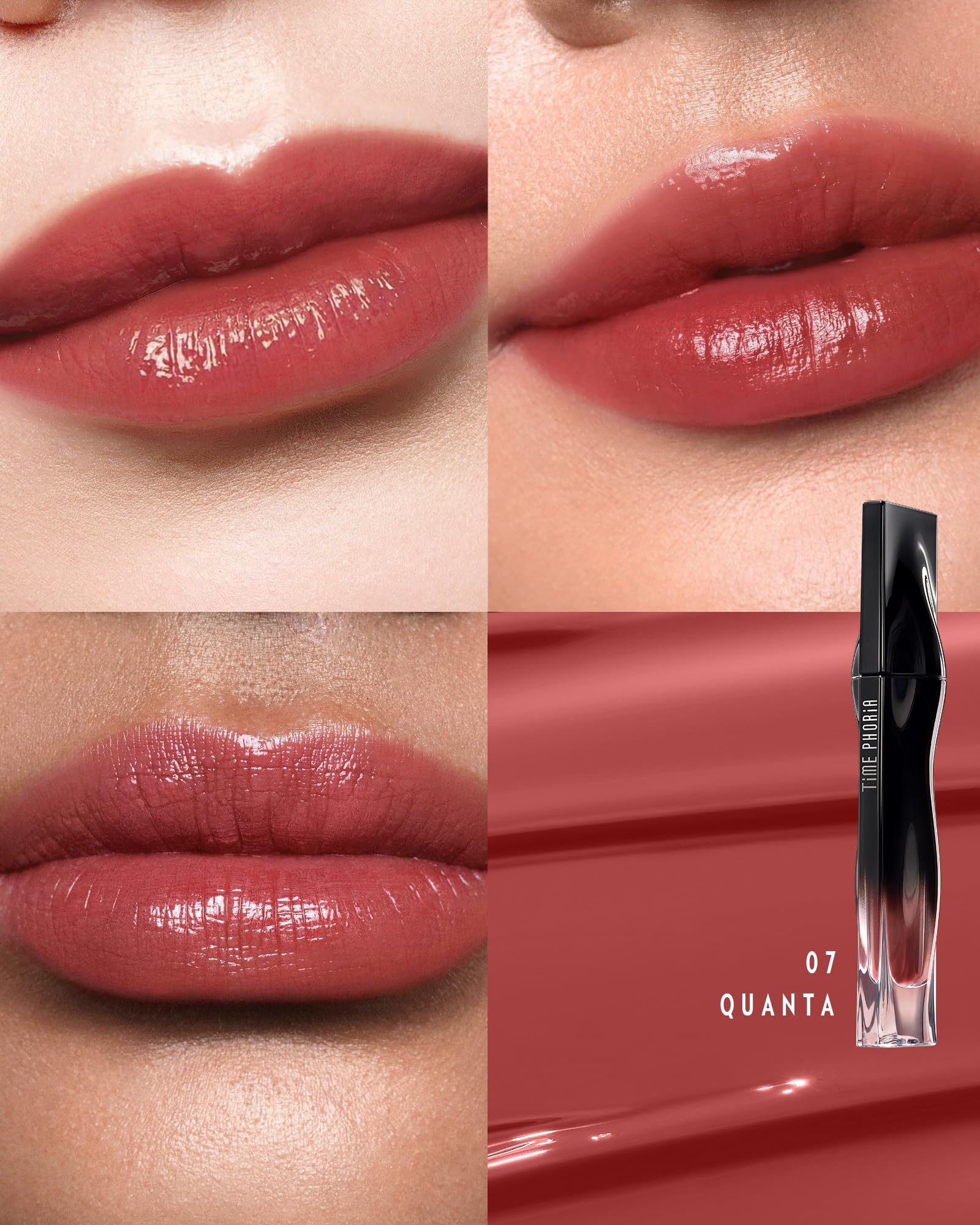 TIMEPHORIA Stellar Dust Lip Stain 07 Quanta: acabado de brillo duradero en los labios.