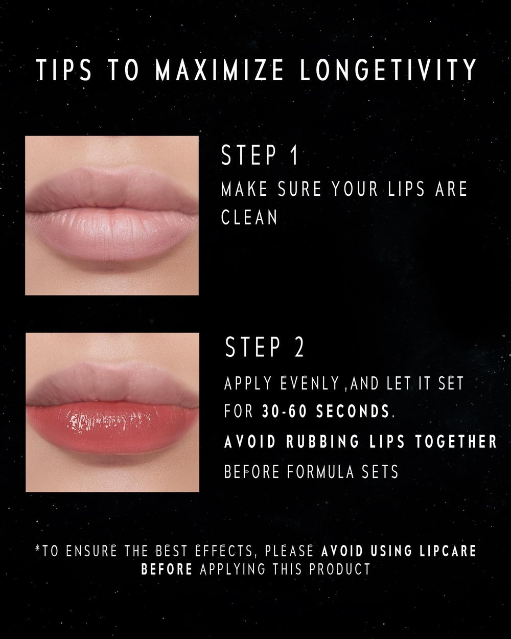 TIMEPHORIA Stellar Dust Lip Stain 002 Gemini, variedad-tonos para múltiples looks.