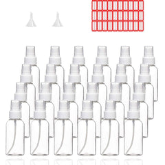 TINFO 24-pack clear 50ml spray bottles ideal for travel and refilling