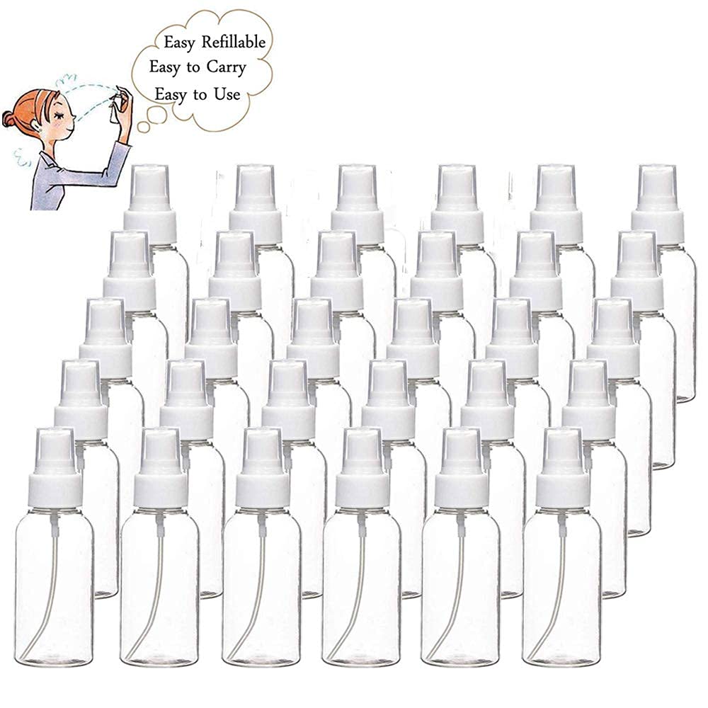TINFO mini mist bottles ideal for hair and cosmetics on the go.