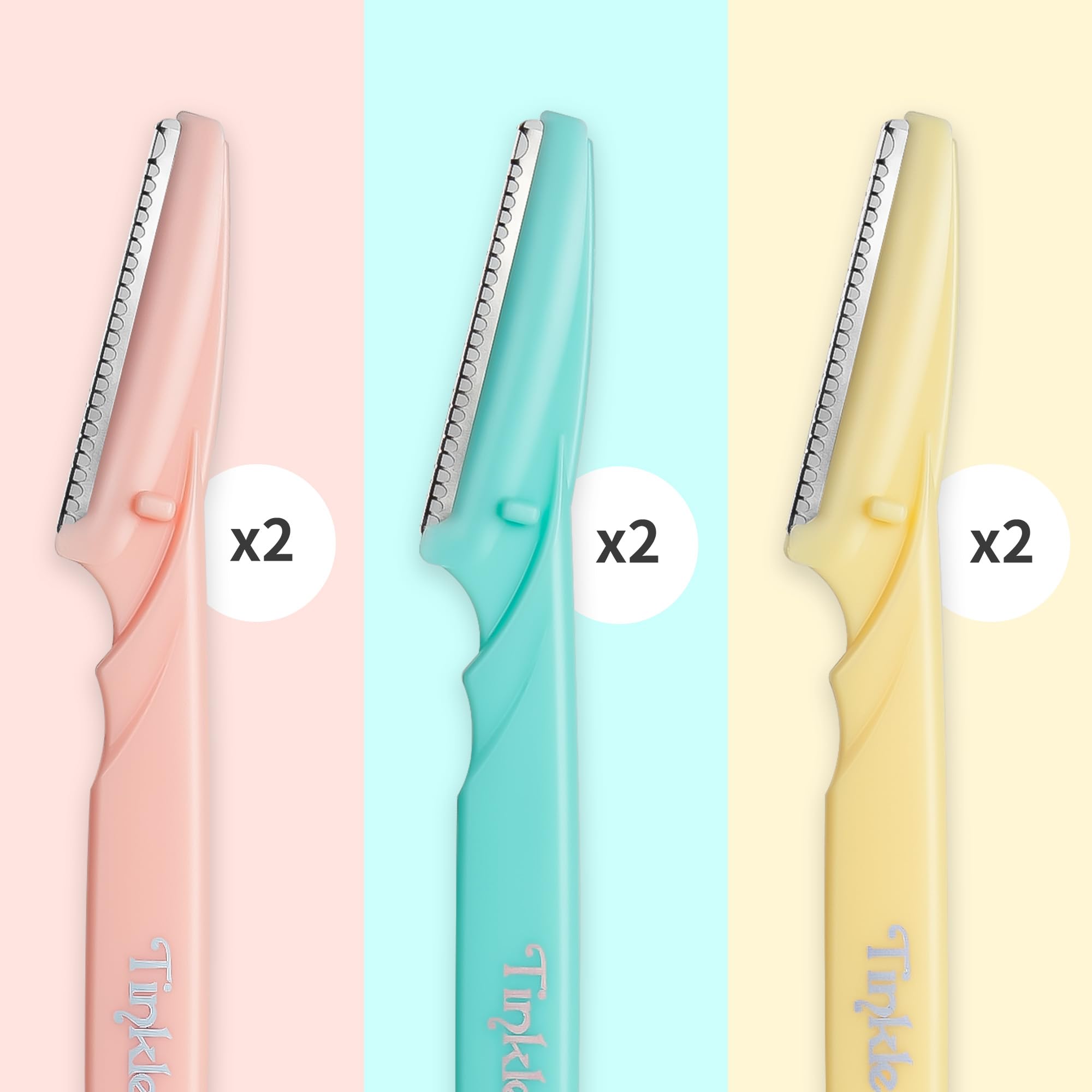 Tinkle dermaplaning tool eyebrow-shaping for defined, even brows.