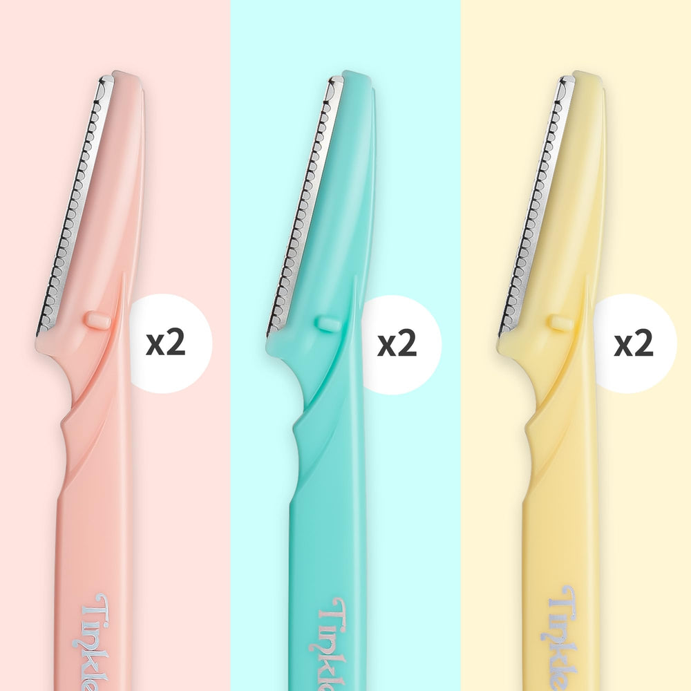Tinkle dermaplaning tool eyebrow-shaping for defined, even brows.