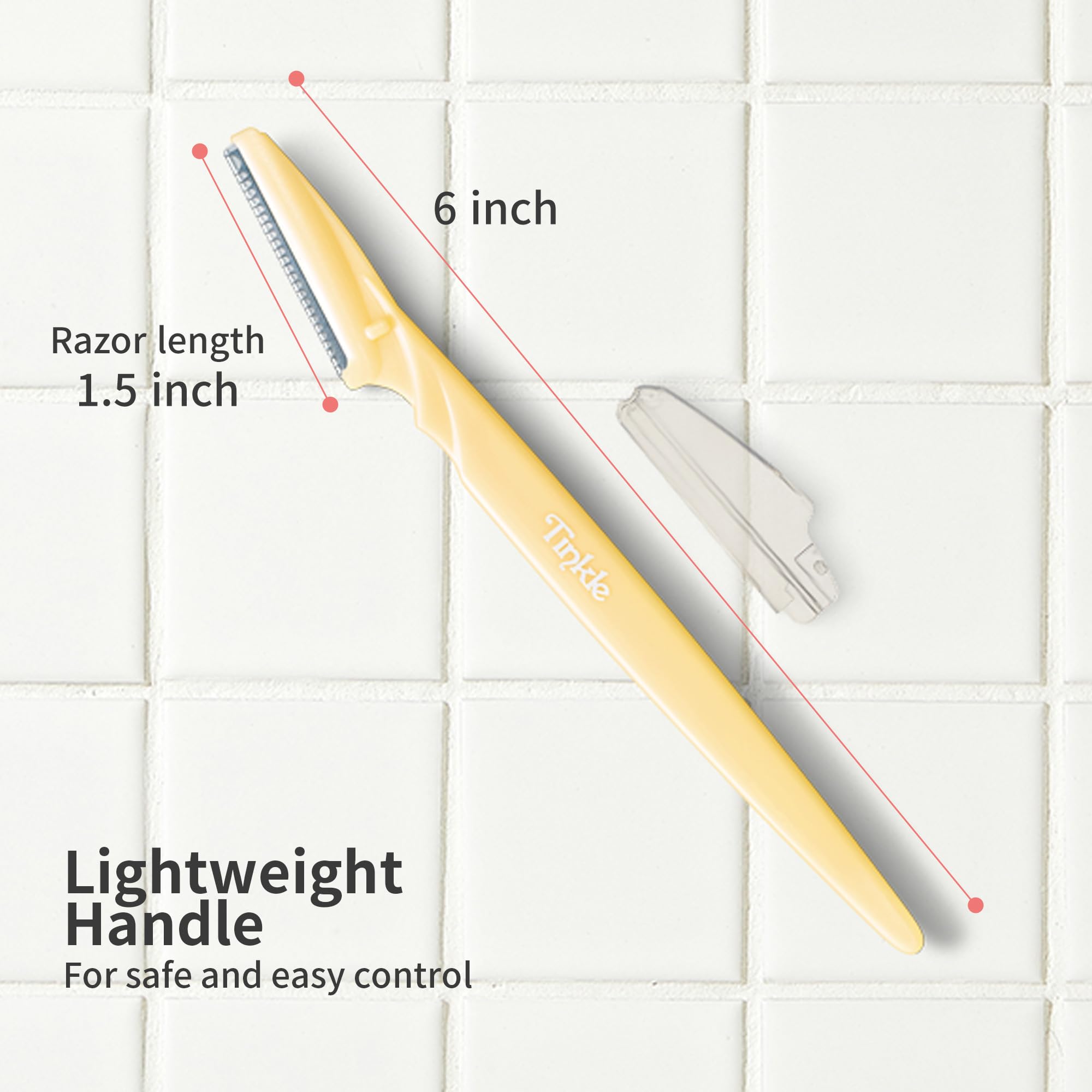 Tinkle dermaplaning tool protective cover keeps blades safe between uses.
