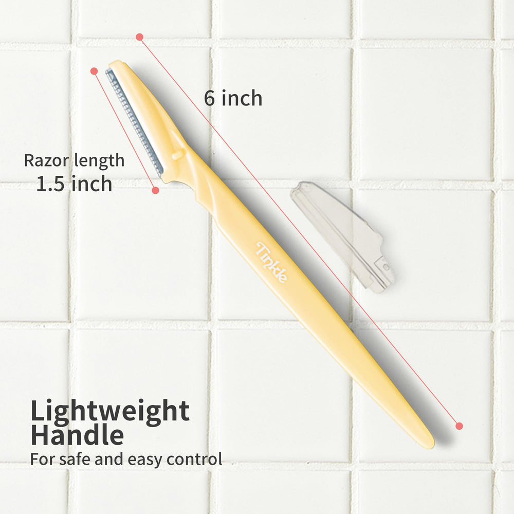 Tinkle dermaplaning tool protective cover keeps blades safe between uses.