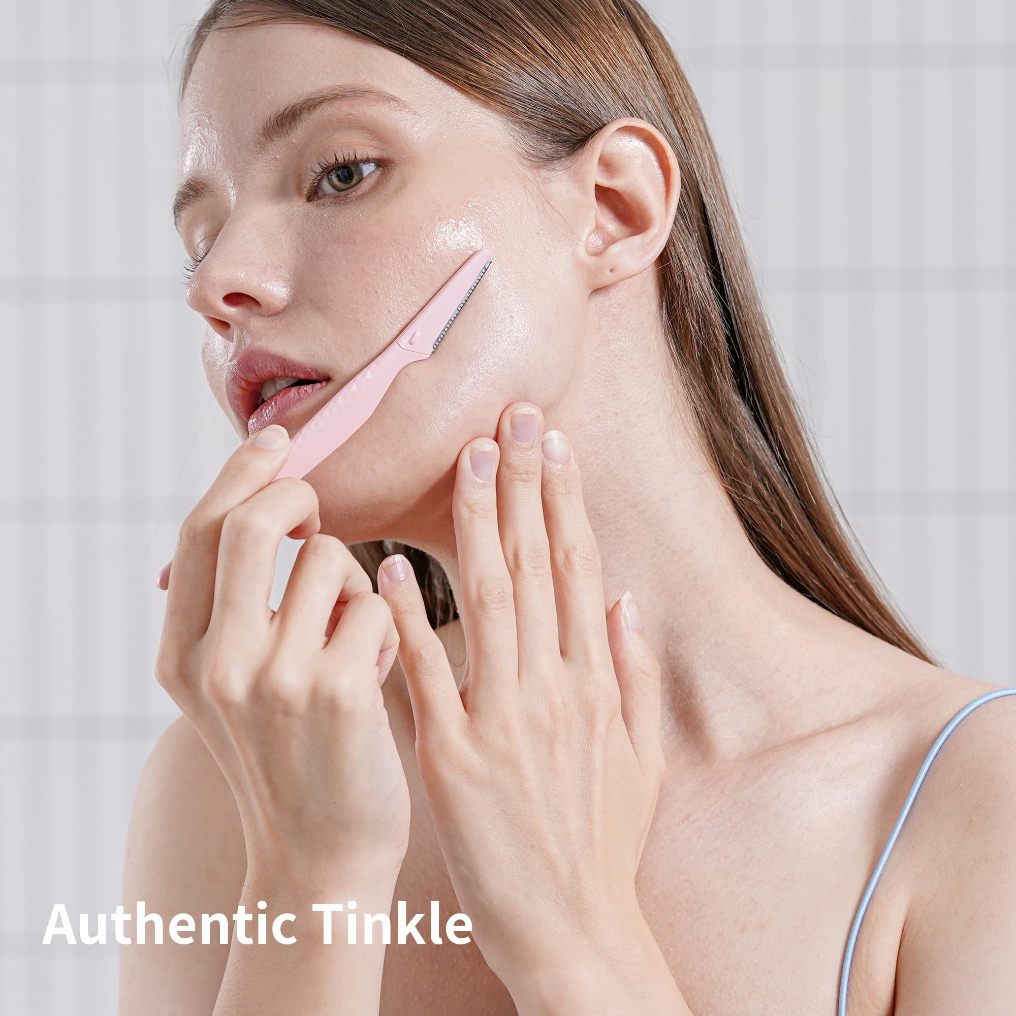 Tinkle Everglow three-razor set ready for dermaplaning and facial hair removal