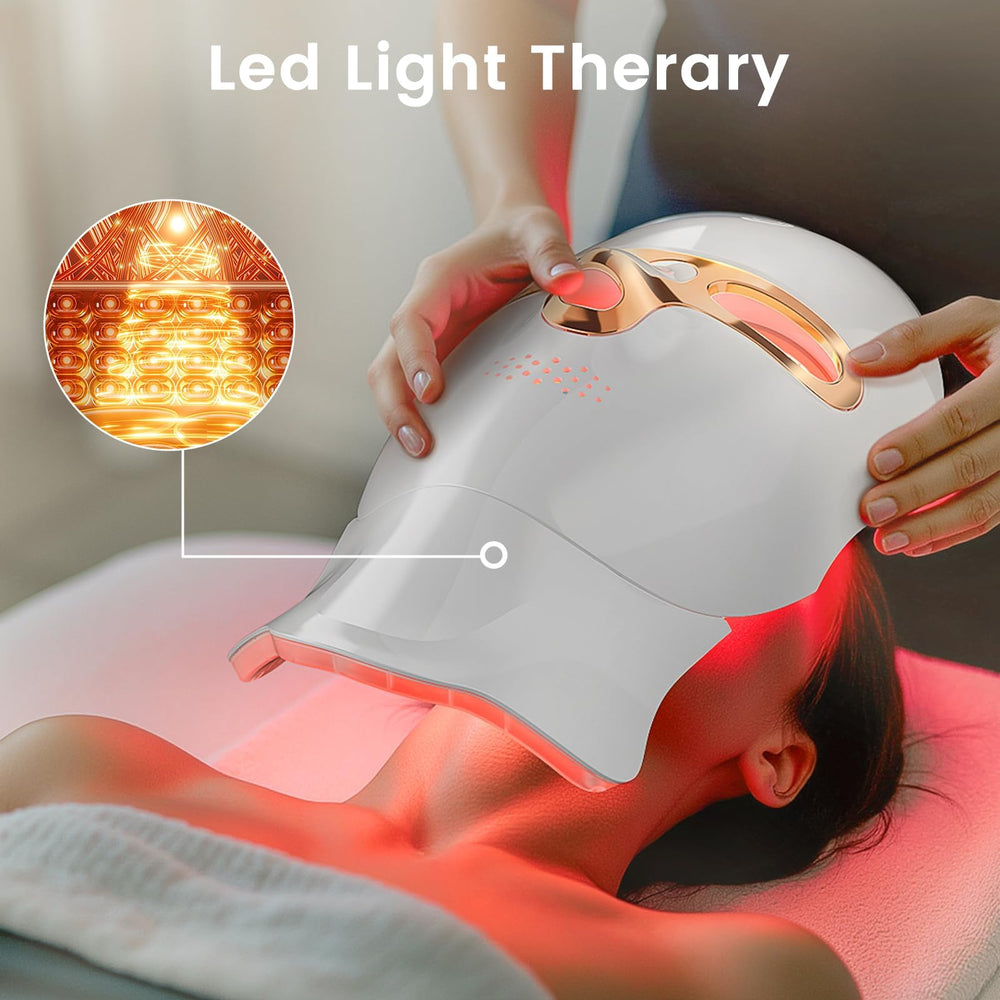 Tinkoola travel-friendly red light therapy mask for home and on the go.