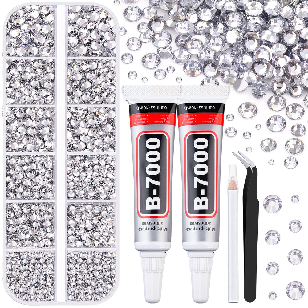 TINKRSTUFF 6100pcs rhinestones box ideal for bedazzling crafts and nails