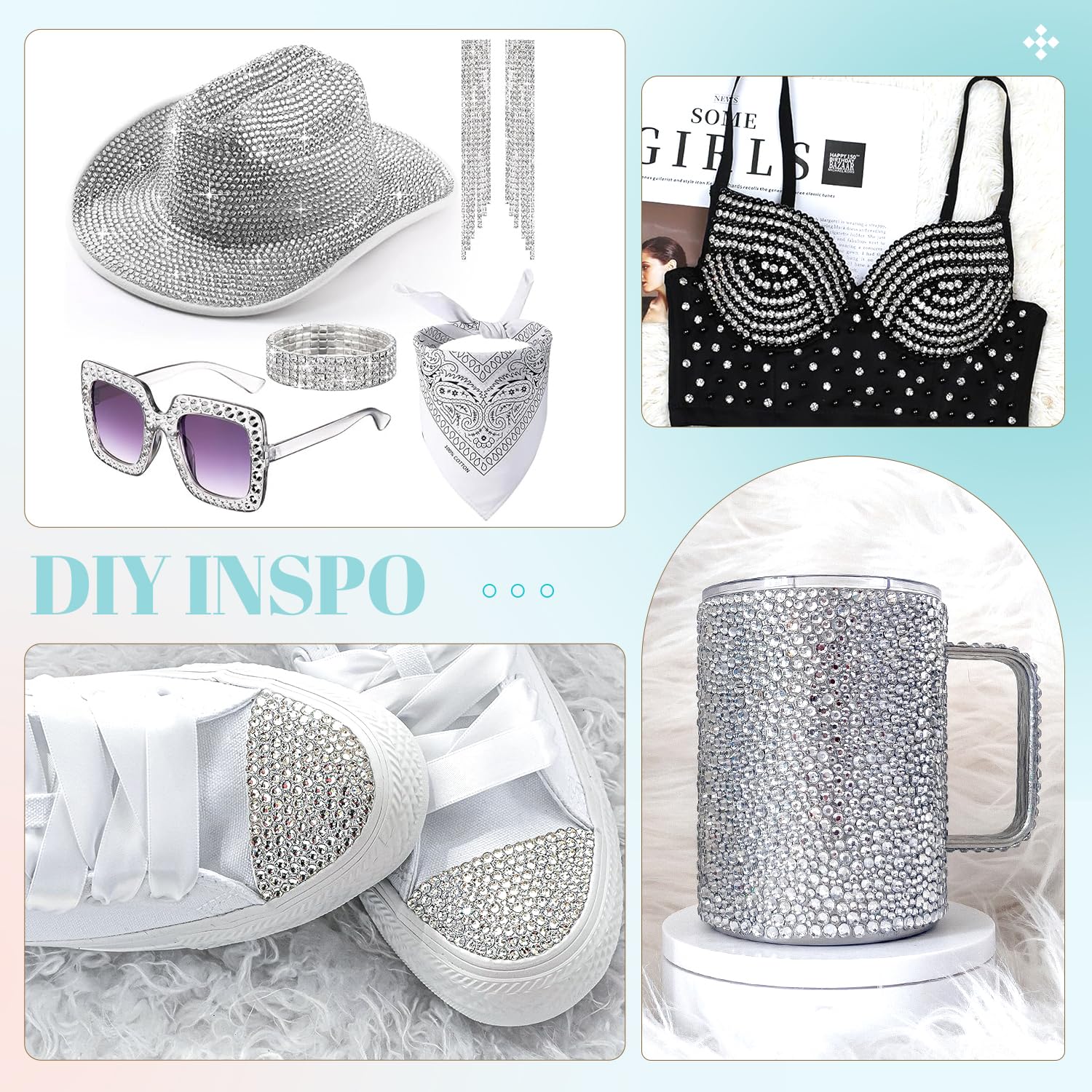 TINKRSTUFF mixed sizes 2-5 mm enable versatile designs across shoes, nails, and décor