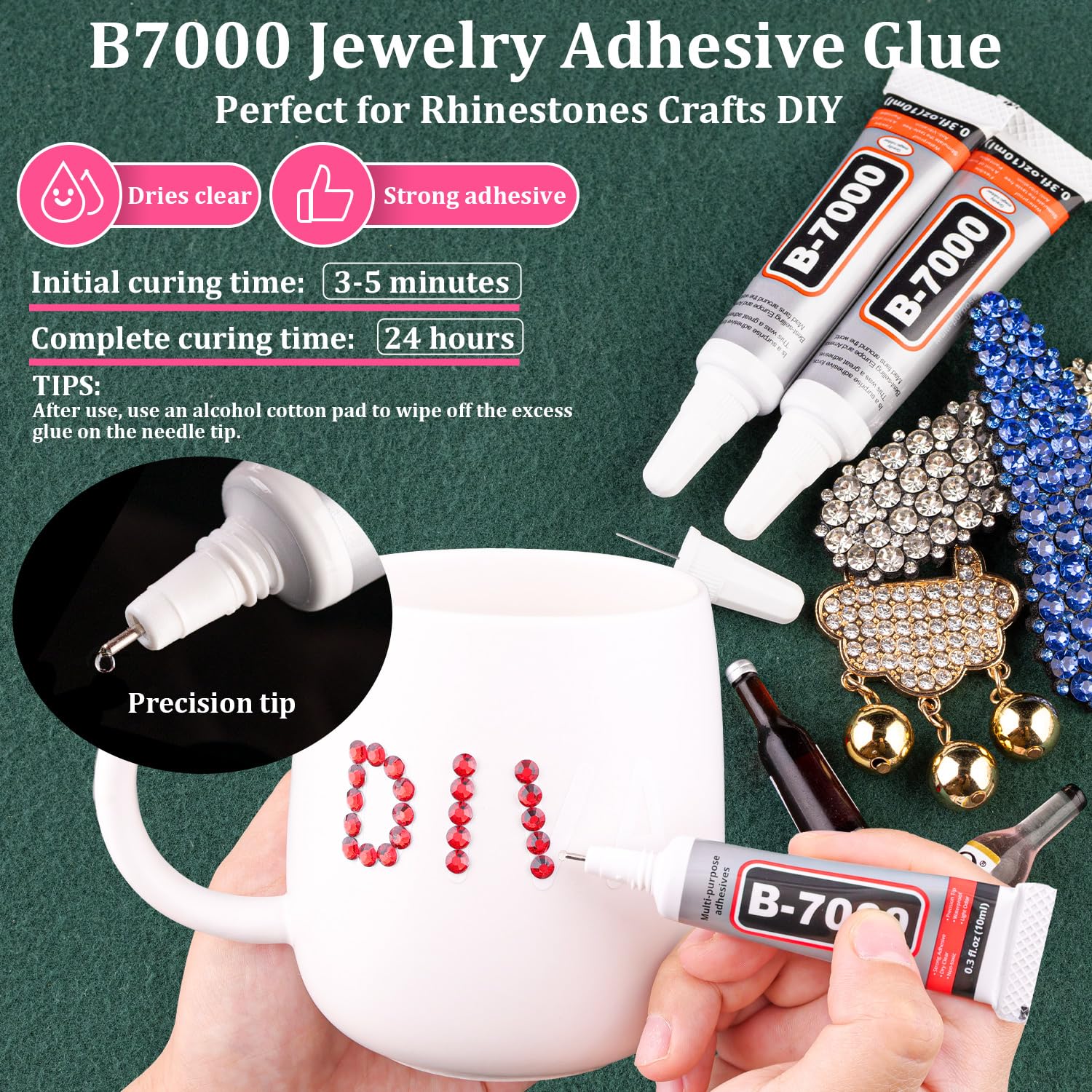 TINKRSTUFF B7000 glue precision nozzle for clean adhesion