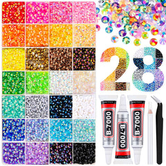 TINKRSTUFF brillantes de resina 4mm mixtos para manualidades deslumbrantes.