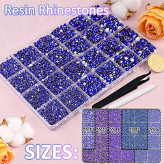 TINKRSTUFF Cristales de resina azul real facetados para brillar en proyectos de artesanía.