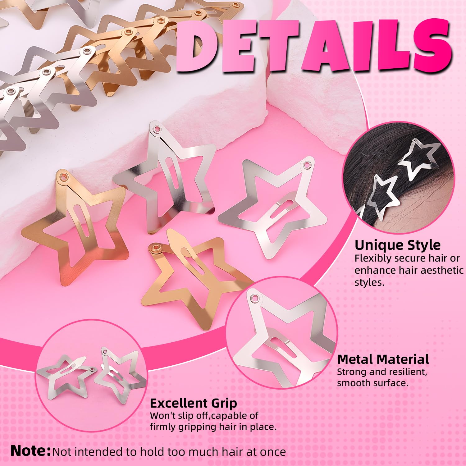 Clip estrella con diseño retro para looks modernos, de Tinkrstuff