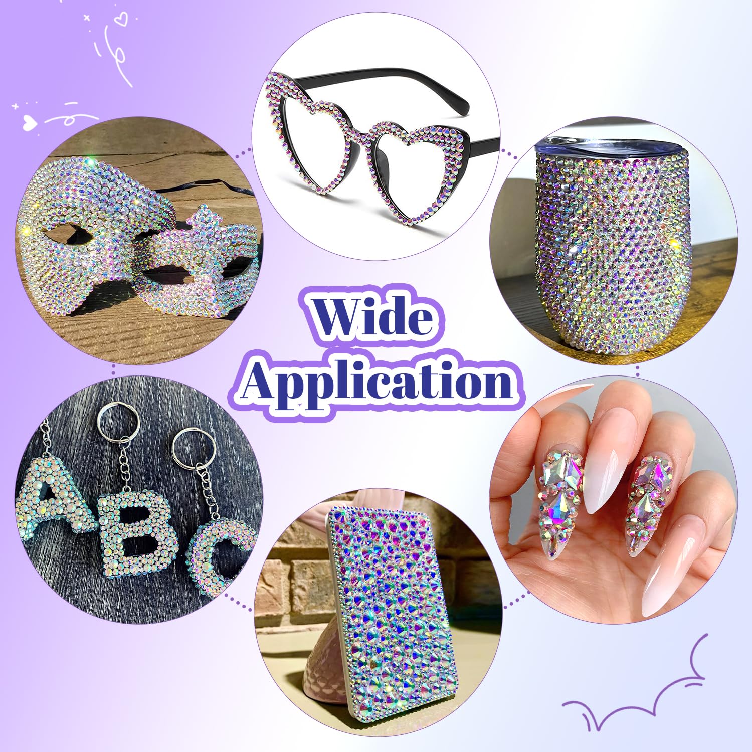 TINKRSTUFF iridescent rhinestones in multiple colors for creative finishes.