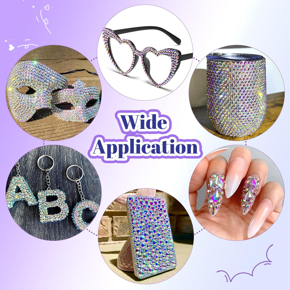 TINKRSTUFF iridescent rhinestones in multiple colors for creative finishes.
